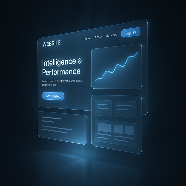 SMART Website mockup — Intelligence & Performance