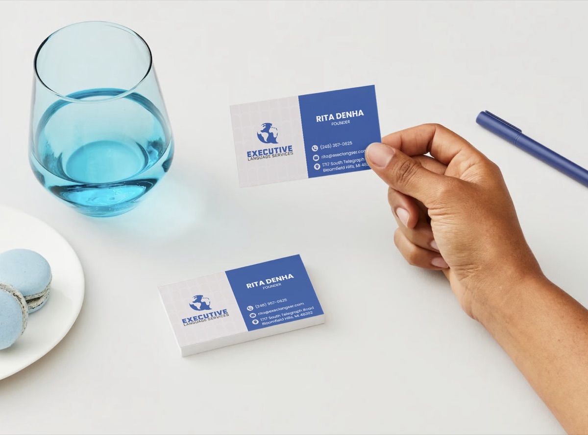 Executive Language Services — Cards & banner