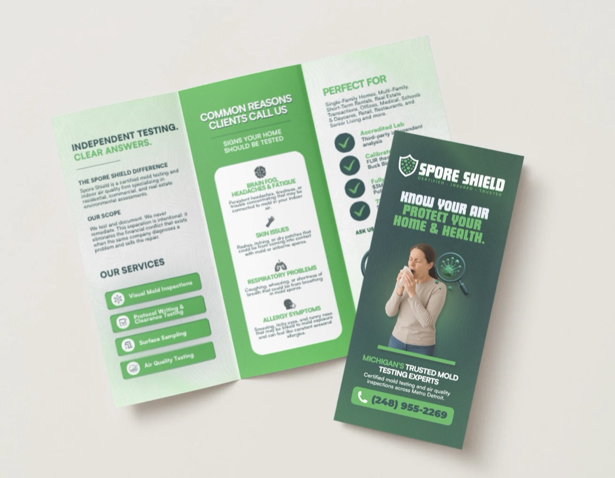 Spore Shield — Cards & brochure